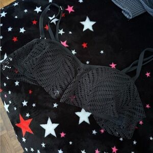 La Vie En Rose Black Bikini Top XS